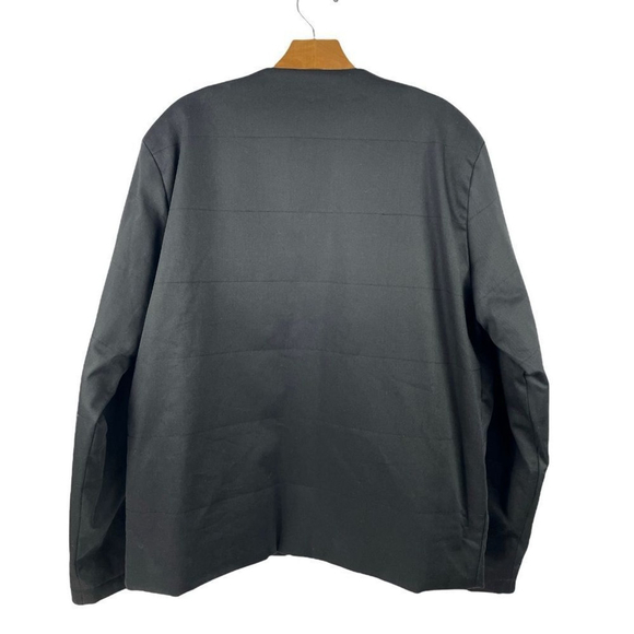 OAK + Fort Black Cotton Padded Zip Jacket w/ Horizontal Stitch Size M - Picture 3 of 7